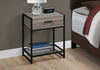 Grey and Black Glass Accent Table