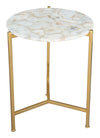 Agate and Gold Agate Iron Side Table