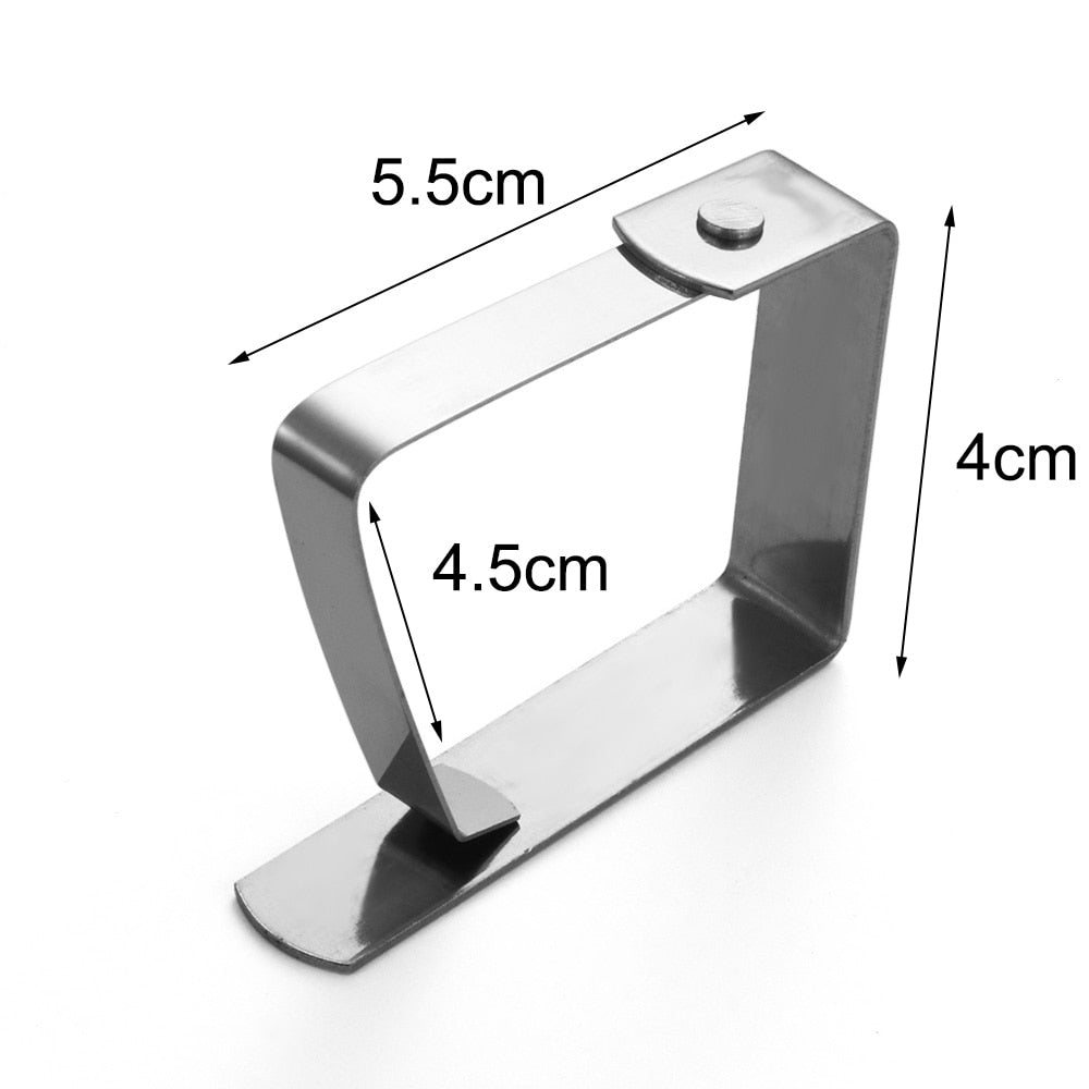 6 Stainless Steel Table Cloth Clips